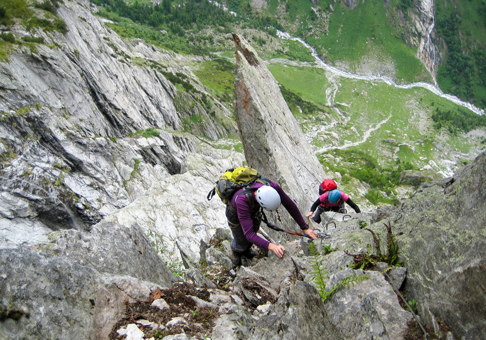 Im Klettersteig Baltschiedertal