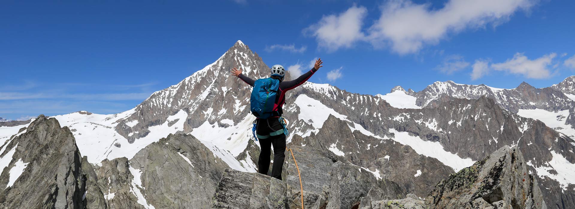 Amazing view from the Wiwannihorn to the Bietschorn